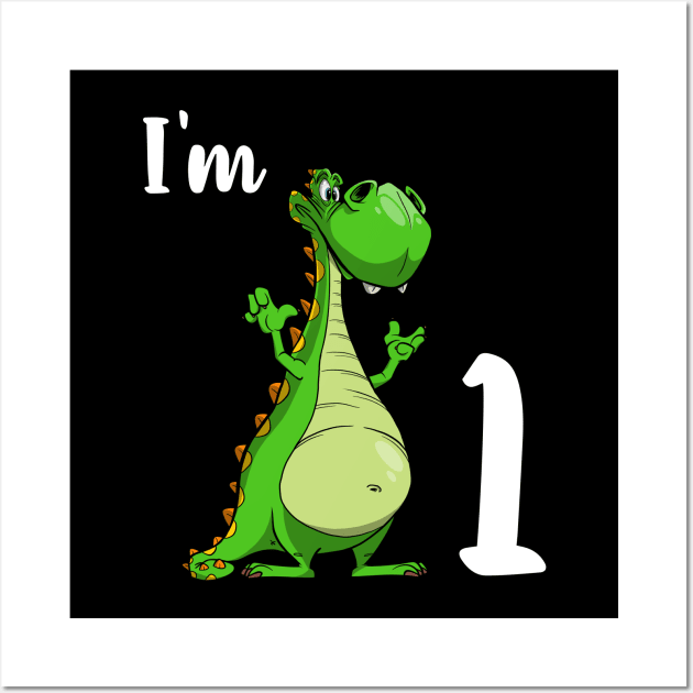 I'm 2 Dino's kid's birthday party Wall Art by BurunduXX-Factory